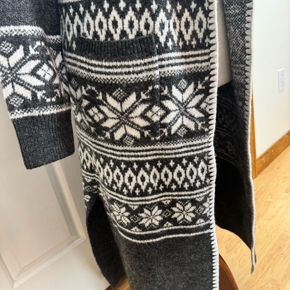 NWT Aspen Black and White Hooded Cardigan - Picture 9 of 11